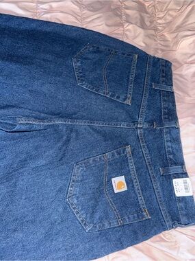 Carhartt Light Blue Interior Denim Jeans with Green Label
